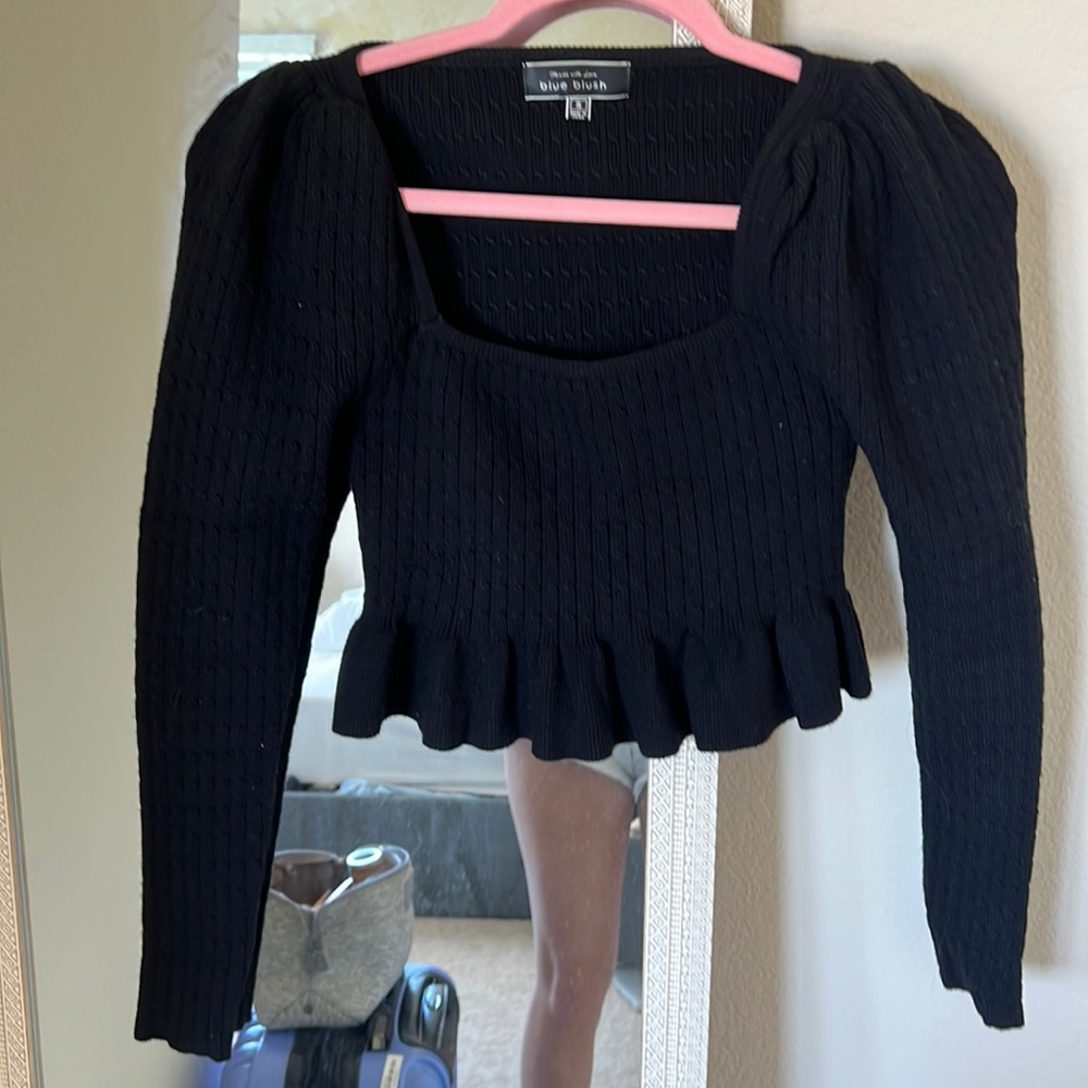 Black cropped long sleeve from Blue Blush